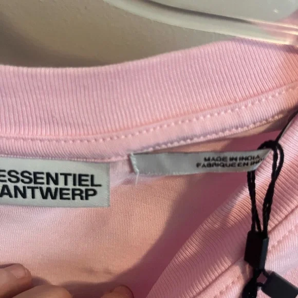 NWT Essentiel Antwerp Hungle T-Shirt ballerina pink with beaded tiger XXL - Picture 5 of 11